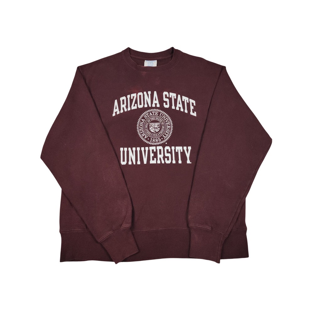 Vintage Champion Reverse Weave Arizona State ASU Sweatshirt Large Maroon NCAA